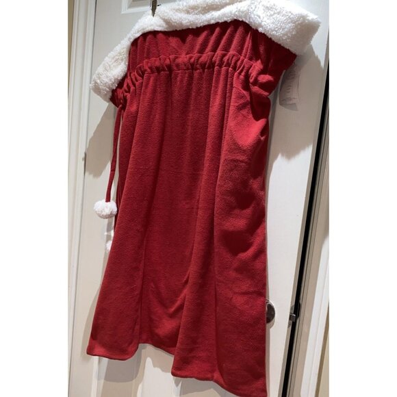 Pottery Barn Garrick Large Red Fleece Santa Bag Sack Christmas Stocking 40 X 33 - Picture 2 of 12